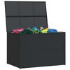 vidaXL Garden Storage Box Black 150x100x100 cm Poly Rattan