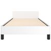 vidaXL Bed Frame without Mattress White Twin Faux Leather