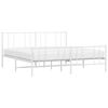 vidaXL Metal Bed Frame without Mattress with Footboard White 193x203cm