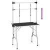 vidaXL Bath Grooming Table for Dogs Cats Pets Adjustable 2 Loops