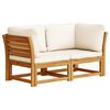 vidaXL Garden Sofa with Cushions 2-Seater Solid Wood Acacia