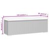 vidaXL Ottoman Bench with Cushion Black 110x30x40 cm Poly Rattan