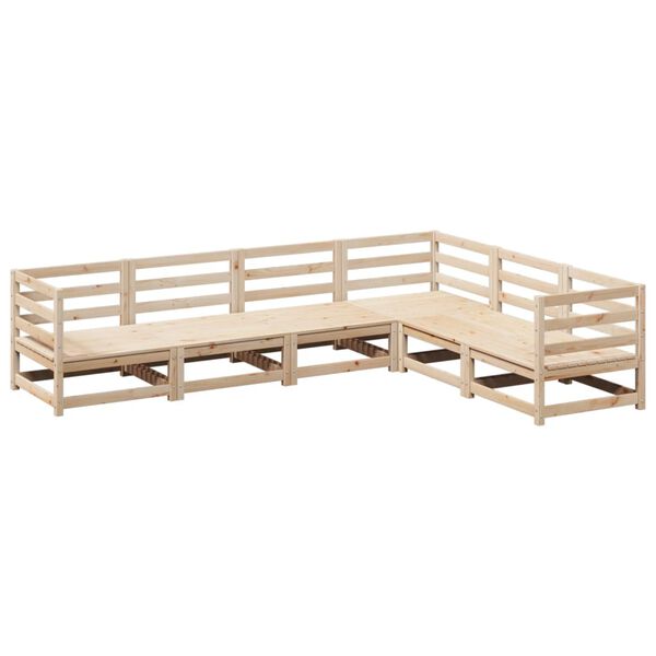 vidaXL 6 Piece Garden Sofa Set Solid Wood Pine