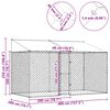 vidaXL Dog Cage with Roof Silver 400 x 200 x 256 cm Steel and PE