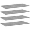 vidaXL Bookshelf Boards 4 pcs Concrete Grey 80x40x1.5 cm