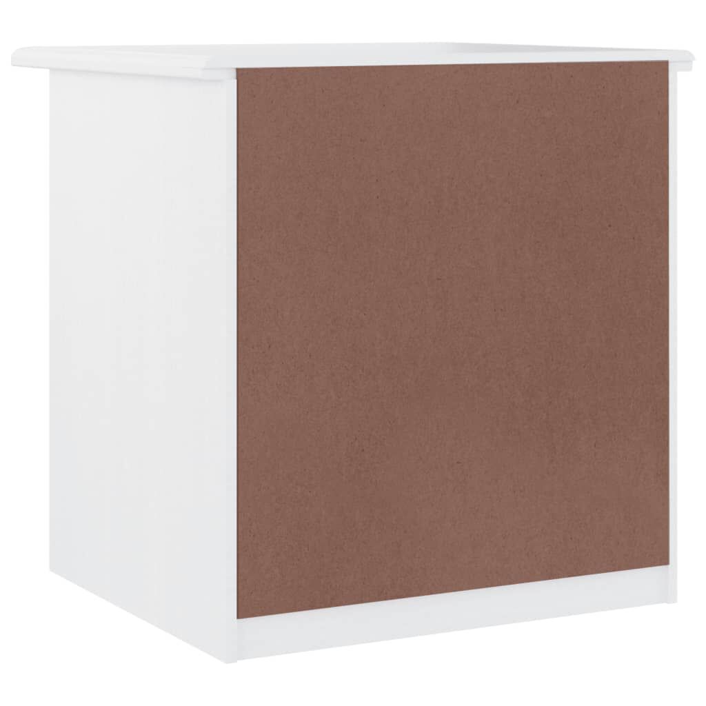 vidaXL Bedside Cabinet ALTA White 41x35x41 cm Solid Wood Pine