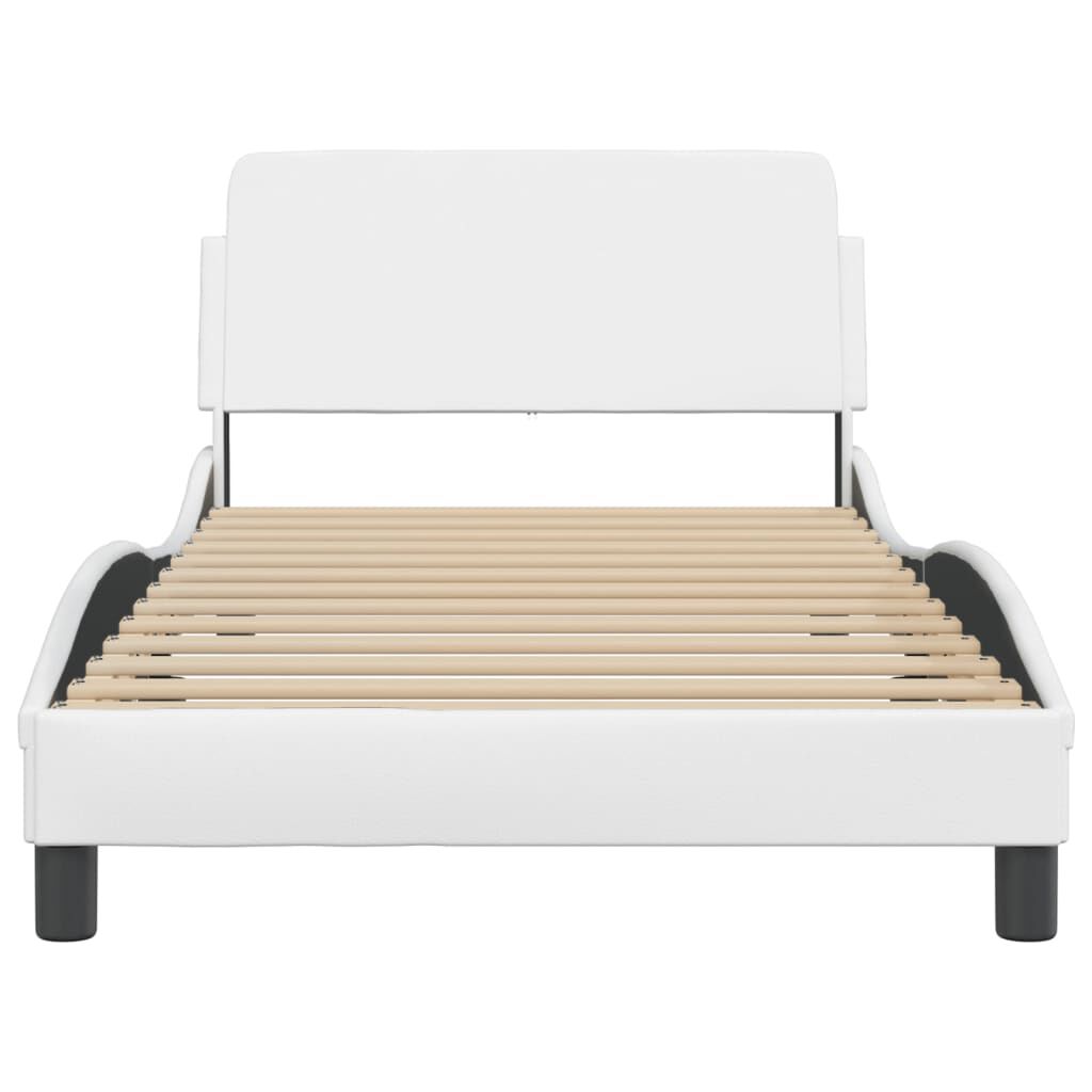 vidaXL Bed Frame without Mattress White 100x190 cm Faux Leather
