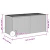 vidaXL Garden Storage Box with Wheels Mix Beige 283L Poly Rattan
