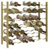 vidaXL Wine Rack for 36 Bottles Gold Metal