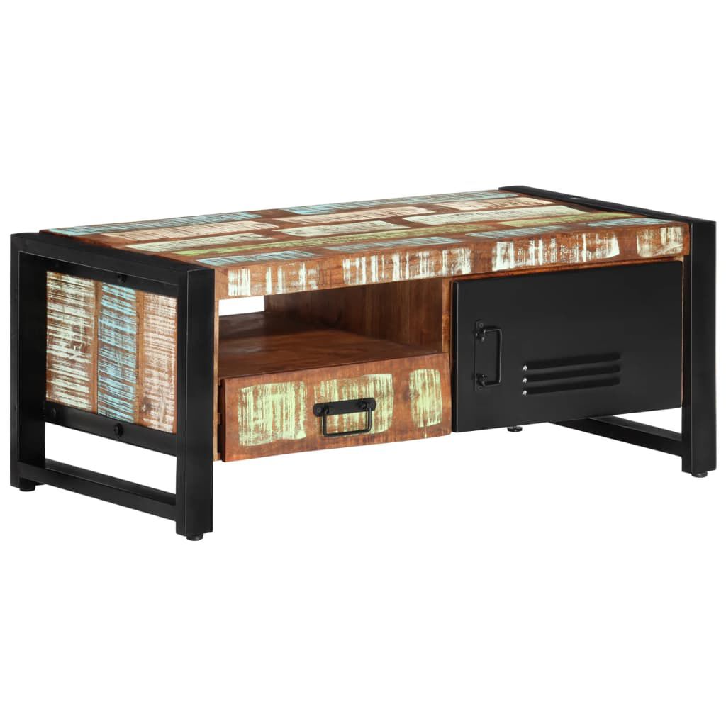 vidaXL Coffee Table 100x50x41 cm Solid Wood Reclaimed