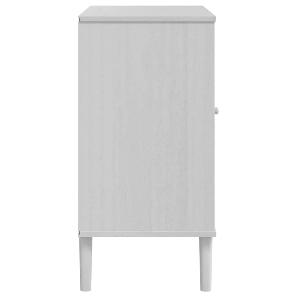 vidaXL Sideboard SENJA Rattan Look White 80x40x80 cm Solid Wood Pine