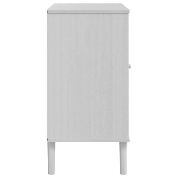 vidaXL Sideboard SENJA Rattan Look White 80x40x80 cm Solid Wood Pine