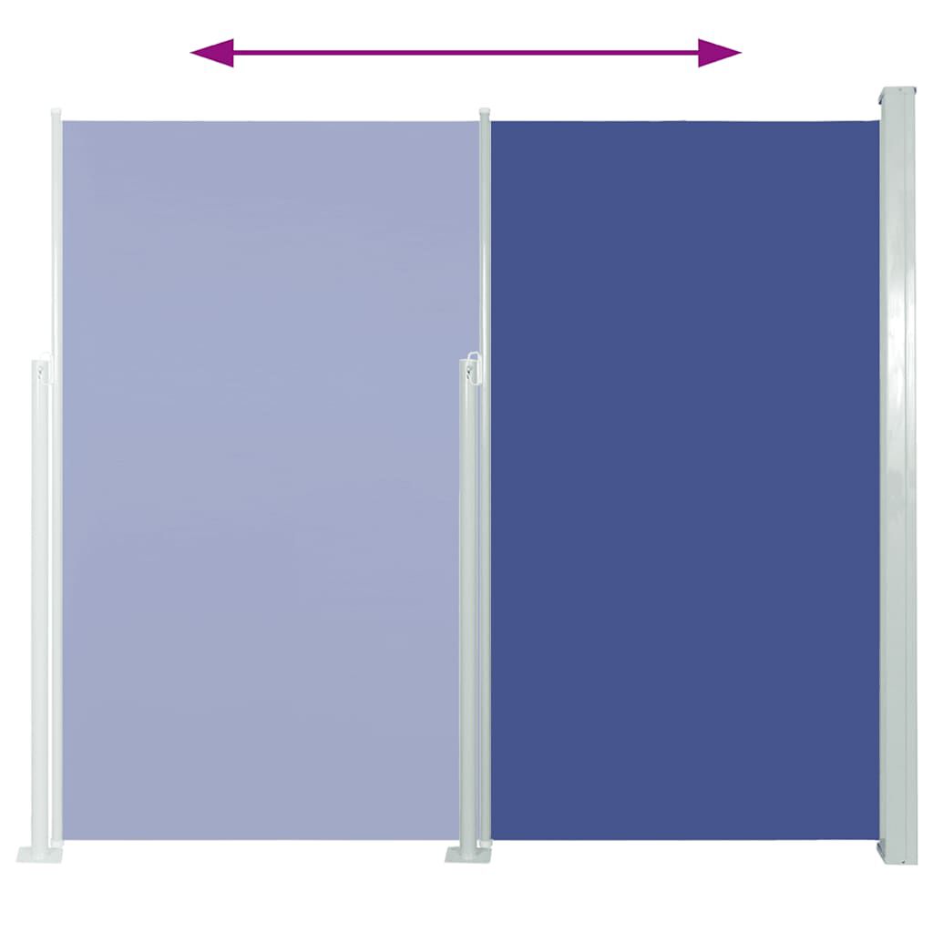 vidaXL Retractable Side Awning 160 x 500 cm Blue