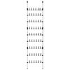 vidaXL Telescopic Shoe Rack with Rods Aluminium