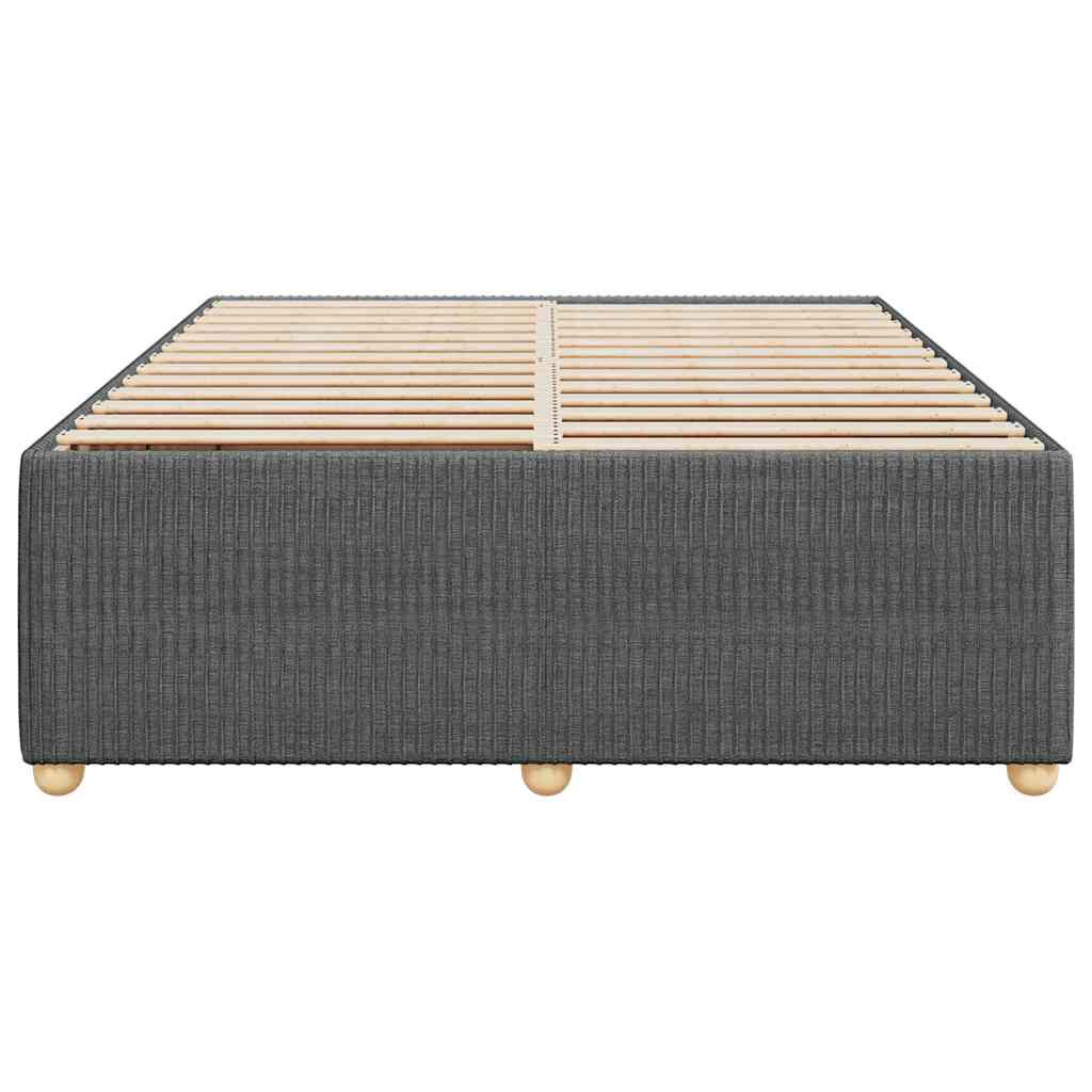 vidaXL Bed Frame without Mattress Dark Grey Full Fabric