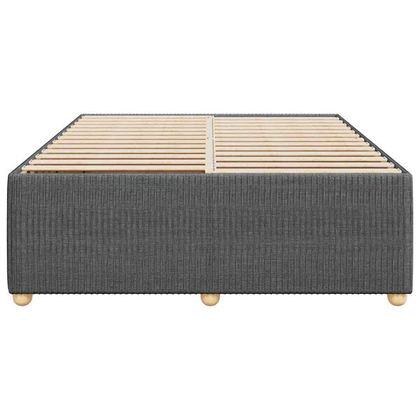 vidaXL Bed Frame without Mattress Dark Grey Full Fabric