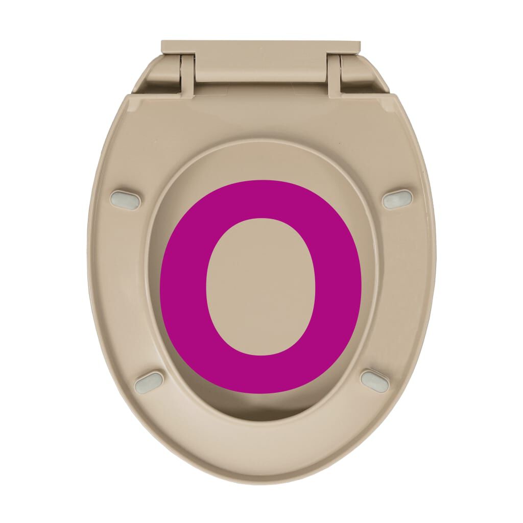 vidaXL Soft-Close Toilet Seat Beige Oval