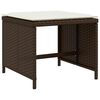 vidaXL 11 Piece Garden Dining Set with Cushions Brown Poly Rattan