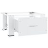 vidaXL Washing Machine Pedestal with Drawer White