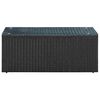 vidaXL 4 Piece Garden Lounge Set Black with Cushions Poly Rattan