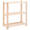 vidaXL 3-Tier Storage Rack 80x38x90 cm Solid Pinewood 150 kg