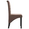 vidaXL Dining Chairs 2 pcs Brown Fabric