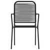 vidaXL 3 Piece Garden Dining Set Black