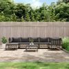 vidaXL 8 Piece Garden Lounge Set with Cushions Anthracite Poly Rattan