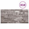 vidaXL 3D Wall Panels with Dark Grey Brick Design 10 pcs EPS