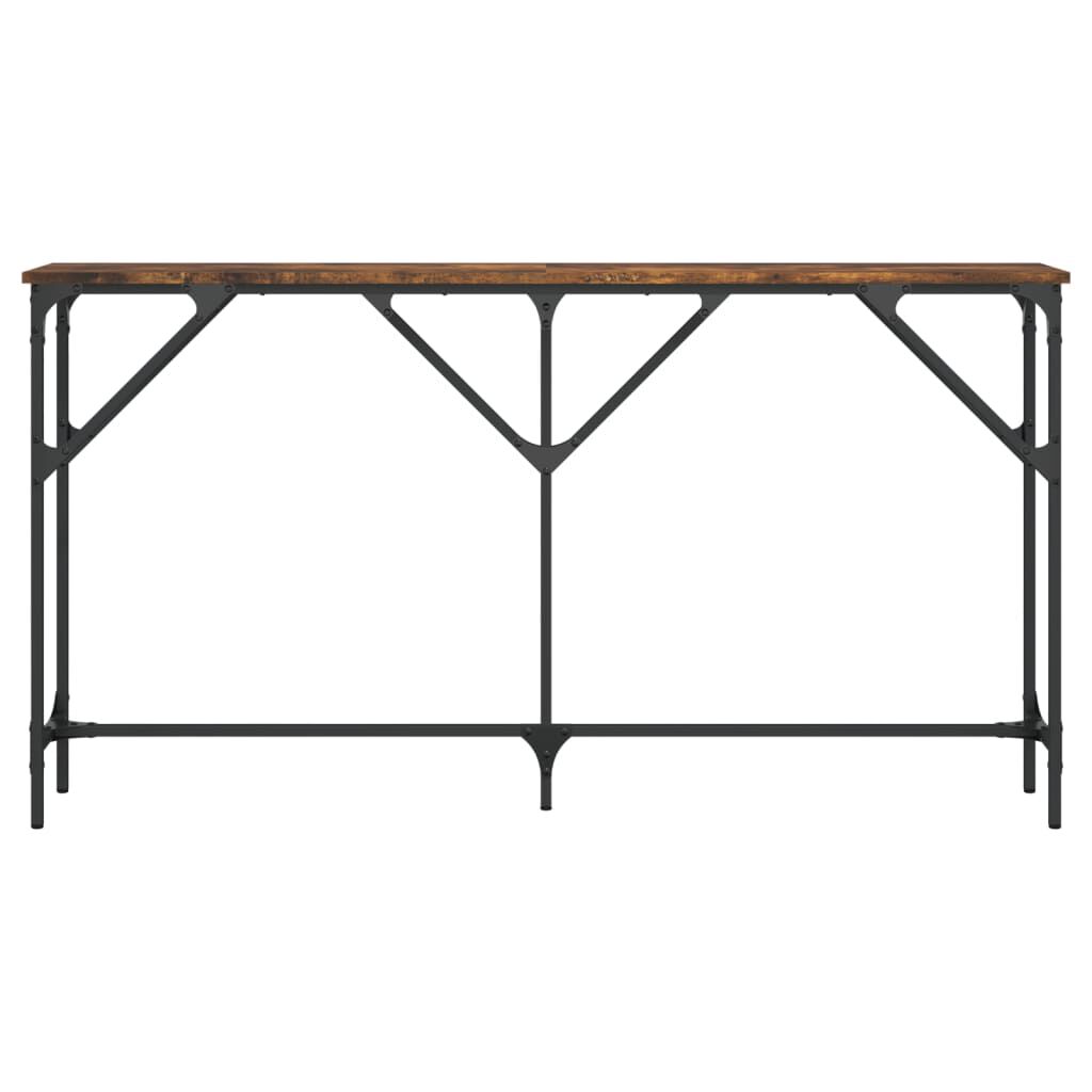 vidaXL Console Table Smoked Oak 140x23x75 cm Engineered Wood
