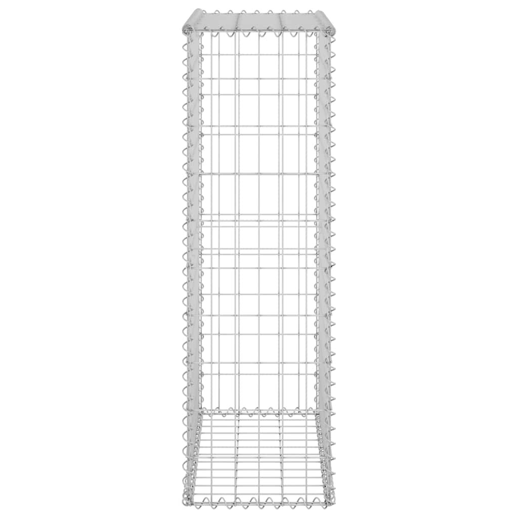 vidaXL Gabion Wall with Covers Galvanised Steel 60x30x100 cm