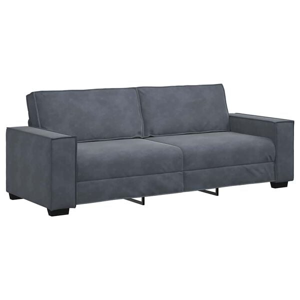 vidaXL 3-Seater Sofa Dark Grey 180 cm Velvet