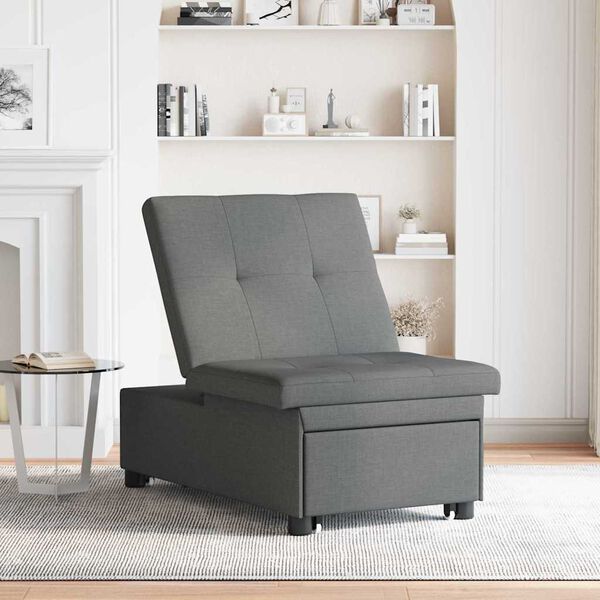 vidaXL Sofa Bed Dark grey 194 x 67 x 37 cm Fabric