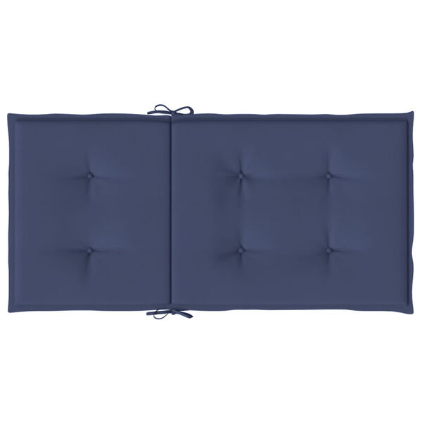 vidaXL Lowback Chair Cushions 6 pcs Navy Blue Fabric