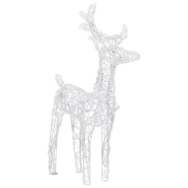 vidaXL Reindeers & Sleigh Christmas Decoration 280x28x55 cm Acrylic