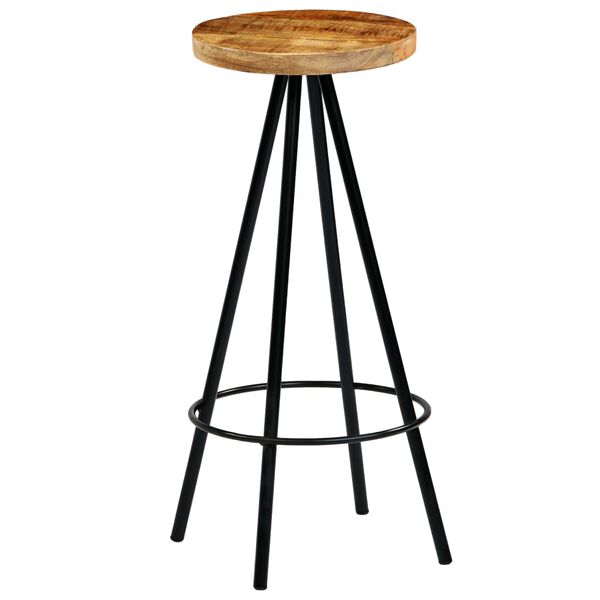 vidaXL Bar Chairs 2 pcs Solid Mango Wood