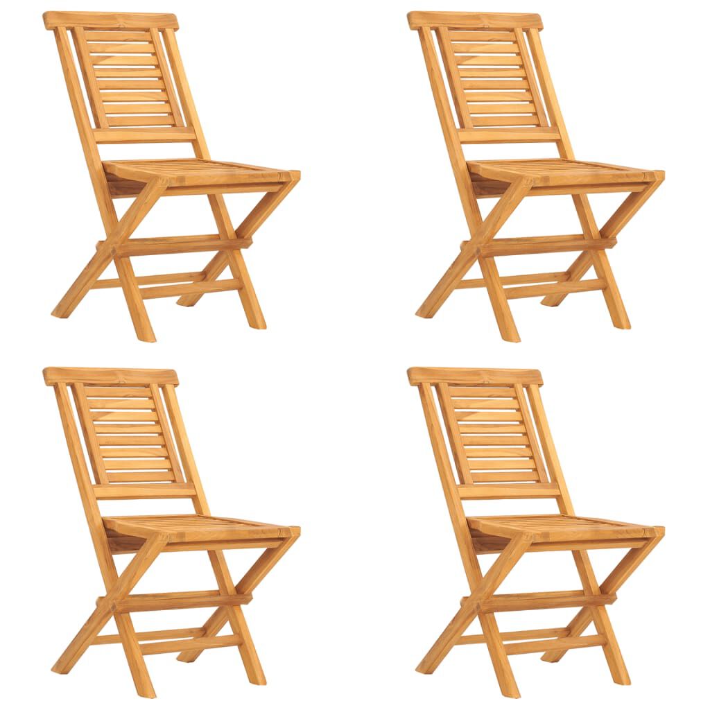 vidaXL 5 Piece Garden Dining Set Solid Wood Teak