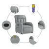 vidaXL Electric Massage Recliner Chair Light Grey Fabric
