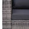 vidaXL 7 Piece Garden Lounge Set with Cushions Poly Rattan Grey
