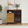 vidaXL Sideboard with Glass Door FLAM 80x40x80 cm Solid Wood Pine