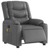 vidaXL Electric Massage Recliner Chair Grey Faux Leather
