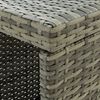 vidaXL 5 Piece Garden Bar Set with Cushions Poly Rattan Grey