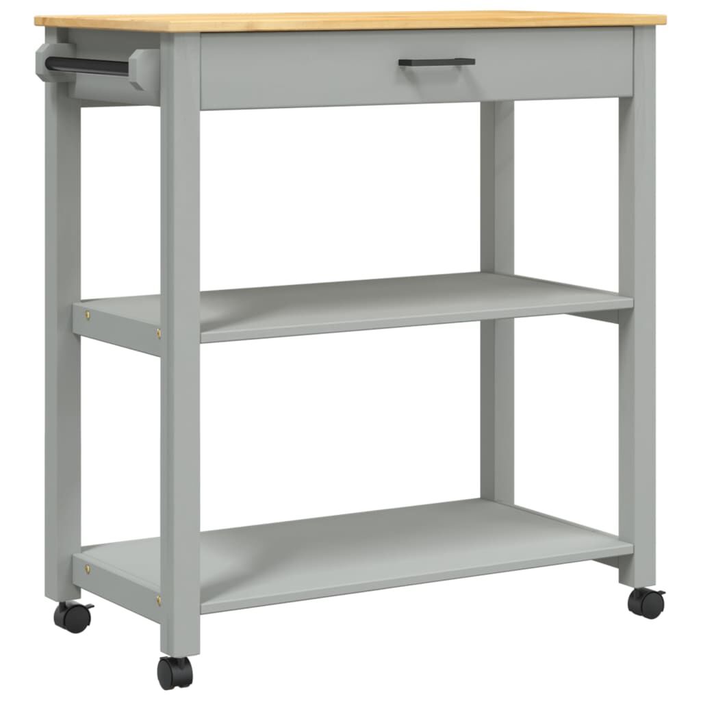 vidaXL Kitchen Trolley MONZA 84x40x90 cm Solid Wood Pine