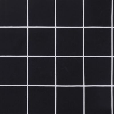 vidaXL Garden Bench Cushions 2pcs Black Check Pattern 100x50x7cm Fabric