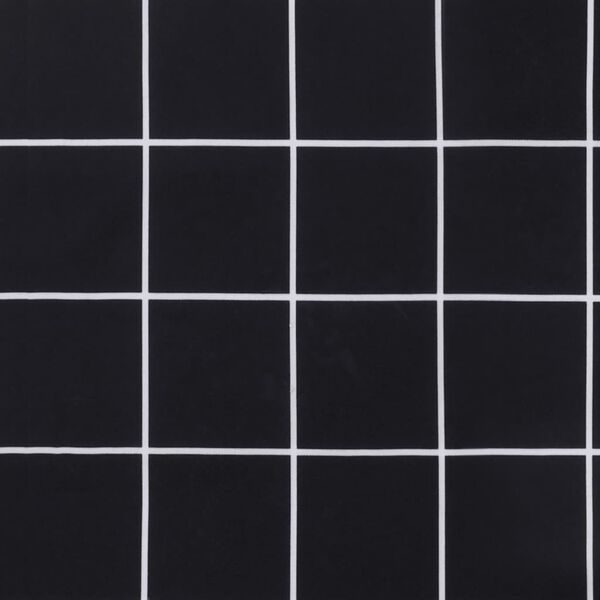 vidaXL Garden Bench Cushions 2pcs Black Check Pattern 100x50x7cm Fabric
