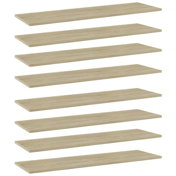 vidaXL Bookshelf Boards 8 pcs Sonoma Oak 100x30x1.5 cm Engineered Wood