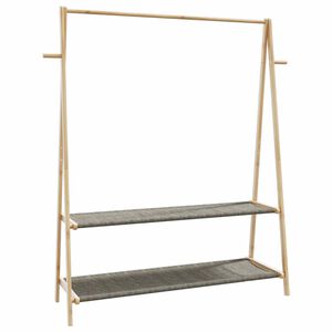 vidaXL Clothes Rack with Shelves 132x45.5x150.5 cm Bamboo