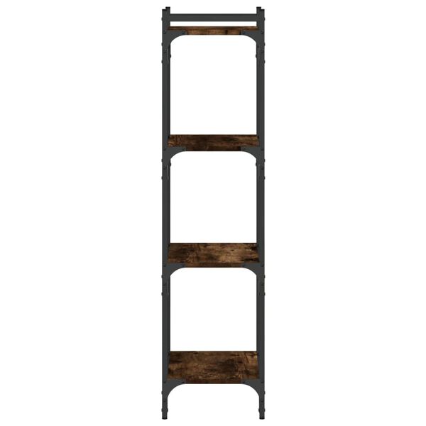 vidaXL Bookcase 4-Tier Smoked Oak 40x30x120 cm Engineered Wood