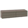 vidaXL Garden Storage Box Grey 220x50x58 cm Poly Rattan