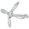 vidaXL Folding Anchor with Rope Silver 8 kg Hot Dip Galvanized Cast Iron